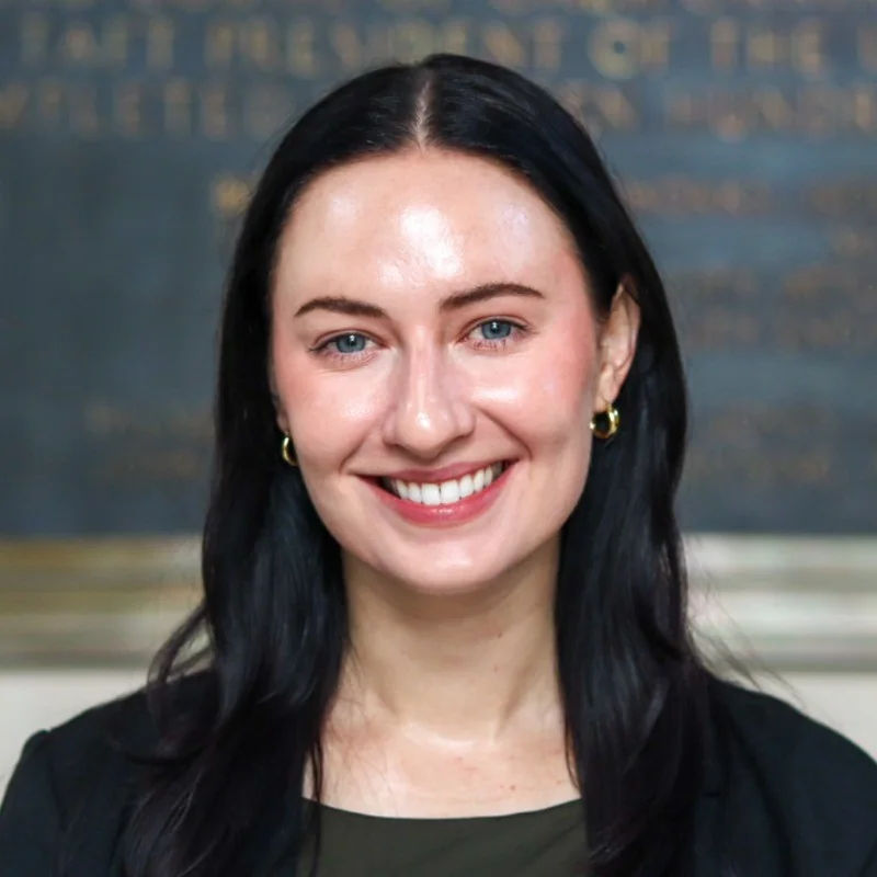 Portrait of Georgia Savage, VP of communications and client success